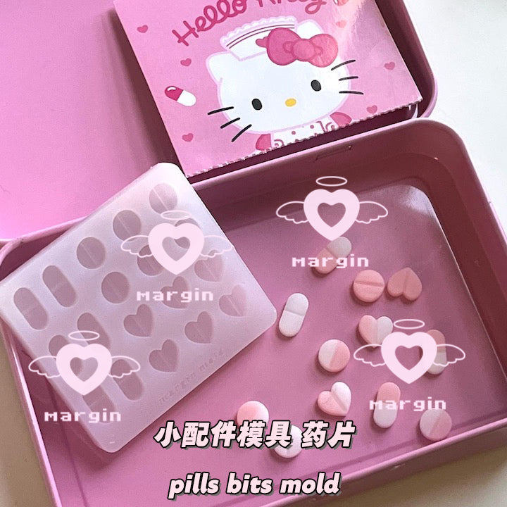 b021 bits mold mini pills, 3d print, matte