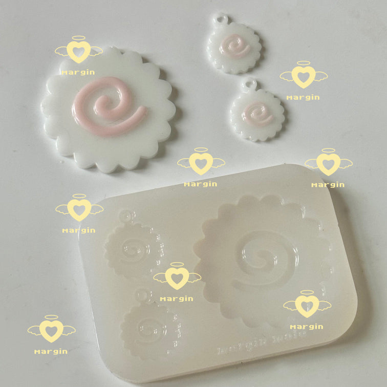 k020 fish cake/narutomaki set mold, 3d print, shiny