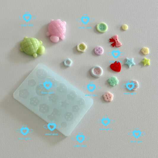 b040 bits mold mini buttons, 3d print, matte