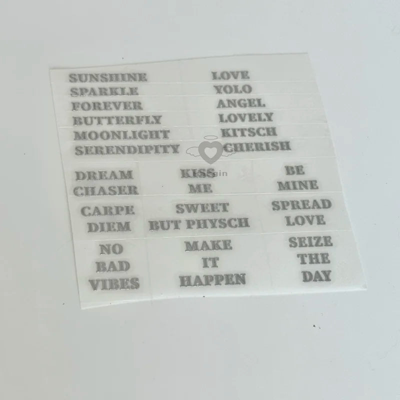 O04 O05 english words transfer sticker